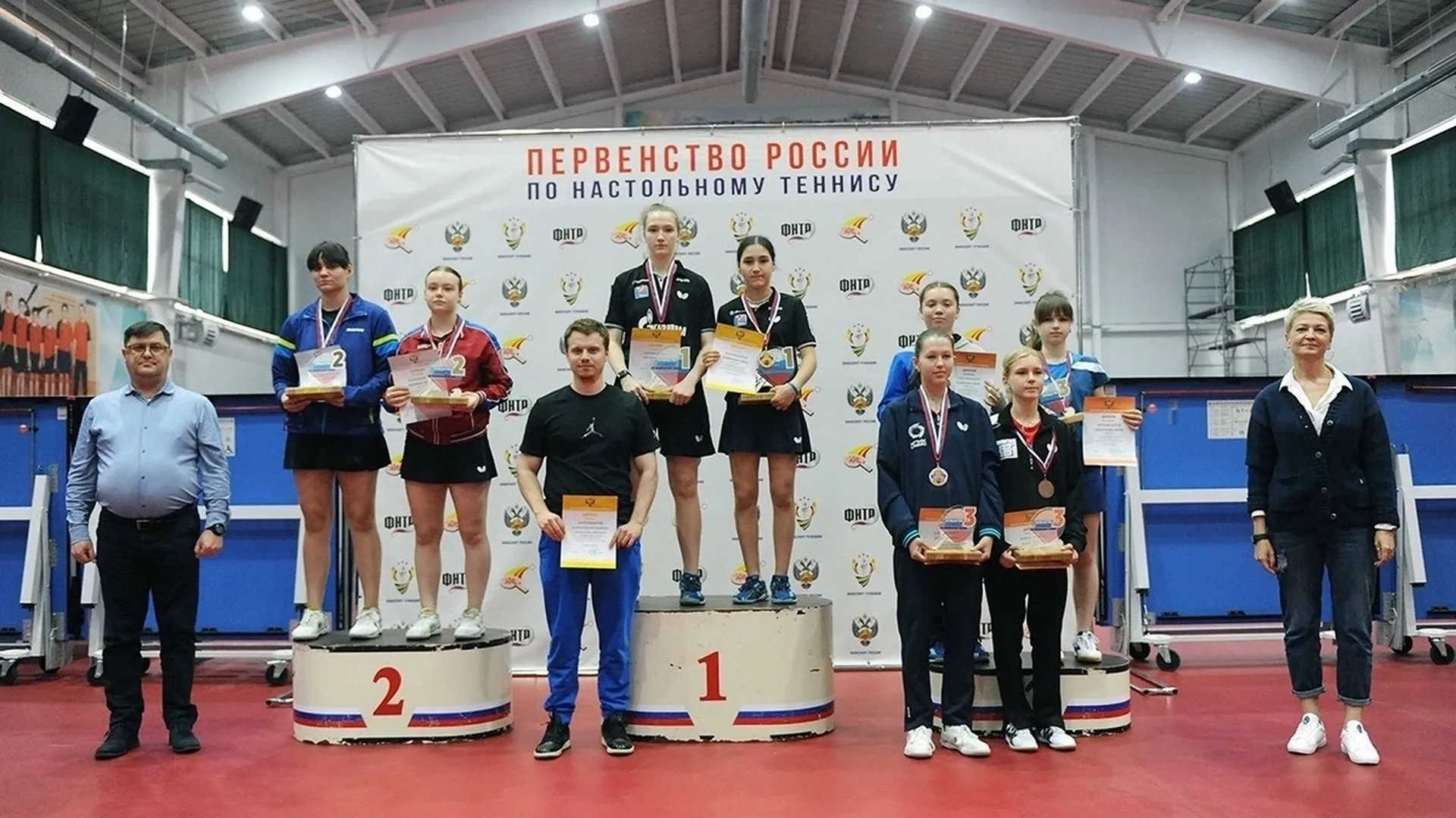Сборная Подмосковья взяла две награды первенства России по настольному теннису