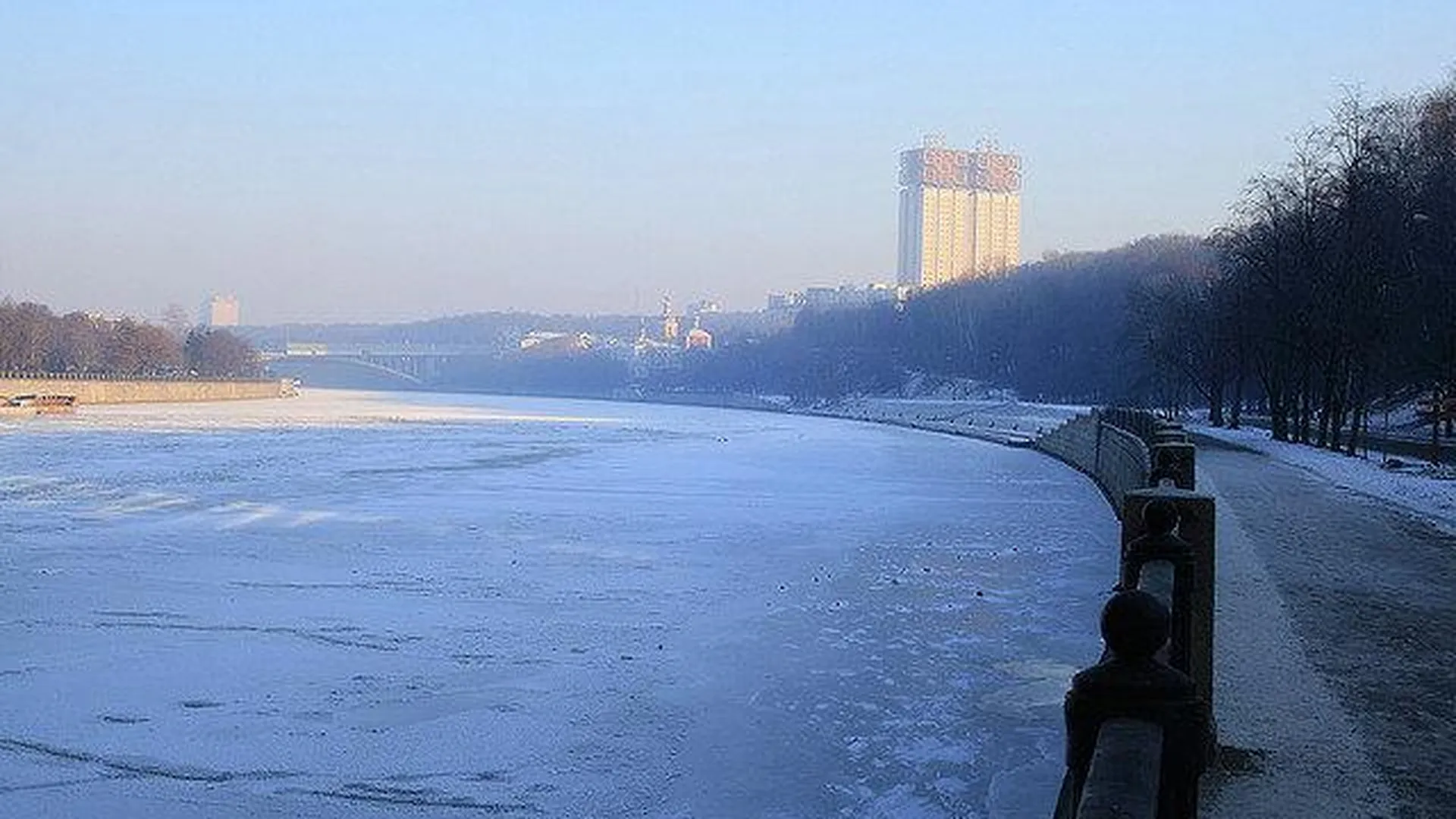 Мужчина спас женщину с собакой, провалившуюся под лед на Москве-реке