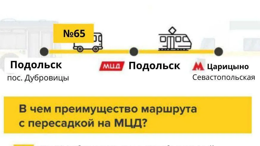 Доехать из Подольска до Москвы будет комфортнее и быстрее на поездах МЦД-2